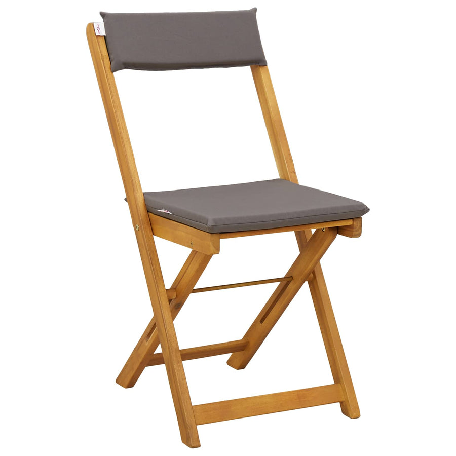 Bistrostoelen voor buiten 2 pcs Donkergrijs 40 x 53 x 80 cm
