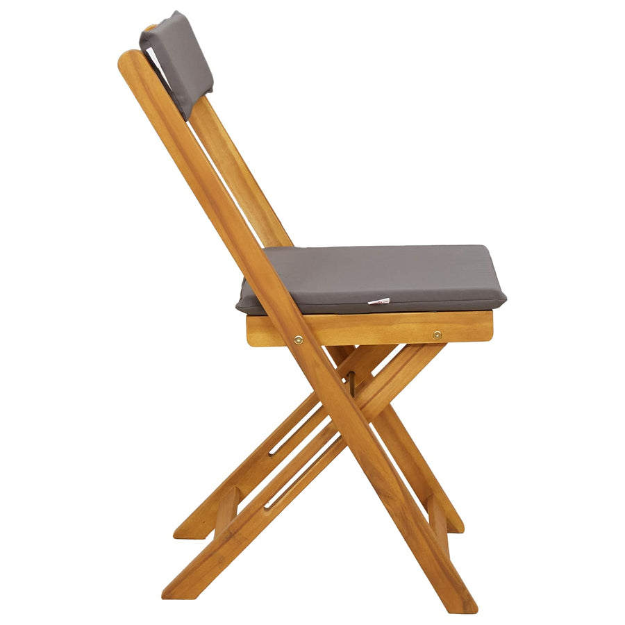 Bistrostoelen voor buiten 2 pcs Donkergrijs 40 x 53 x 80 cm