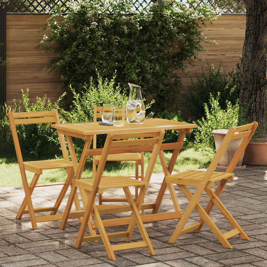 Opvouwbare Tuinstoelen 4 pcs Naturel 40 x 53 x 80 cm