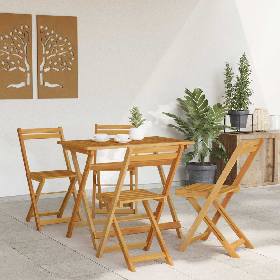 Opvouwbare Tuinstoelen 4 pcs Naturel 40 x 53 x 80 cm