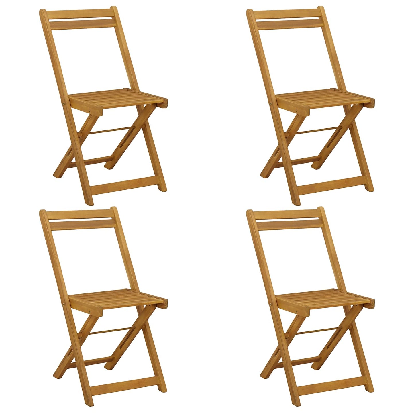 Opvouwbare Tuinstoelen 4 pcs Naturel 40 x 53 x 80 cm