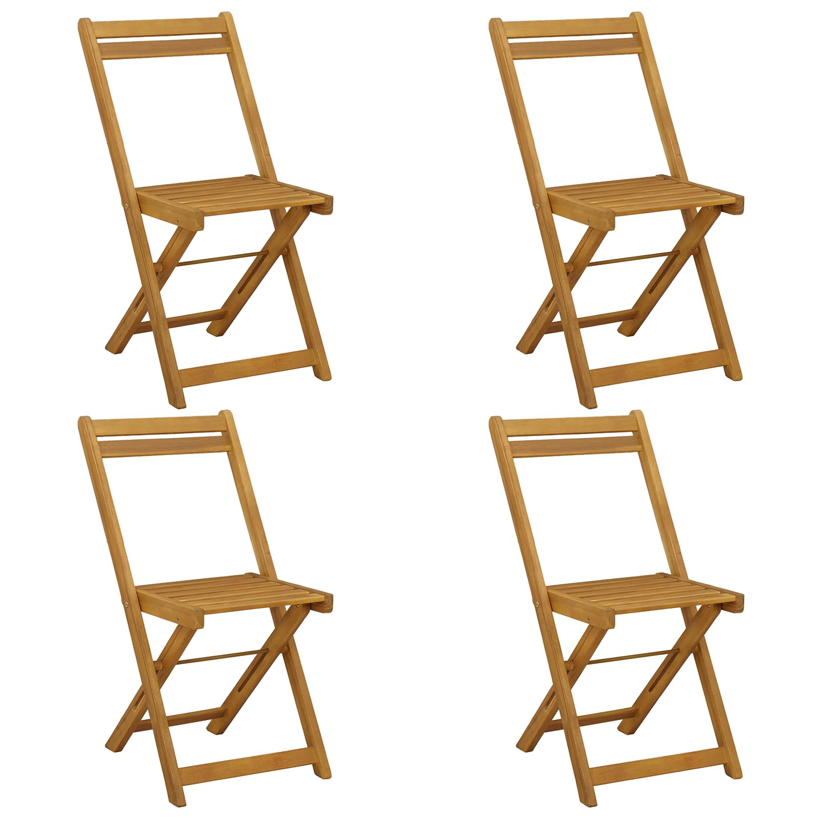 Opvouwbare Tuinstoelen 4 pcs Naturel 40 x 53 x 80 cm