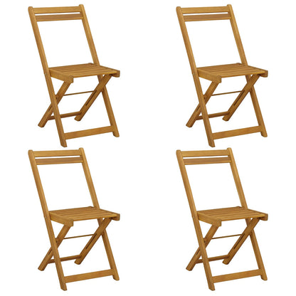 Opvouwbare Tuinstoelen 4 pcs Naturel 40 x 53 x 80 cm
