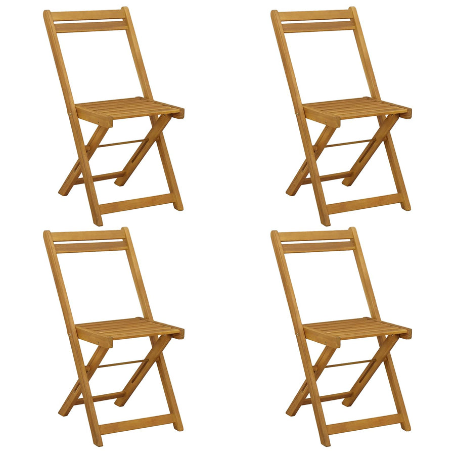 Opvouwbare Tuinstoelen 4 pcs Naturel 40 x 53 x 80 cm