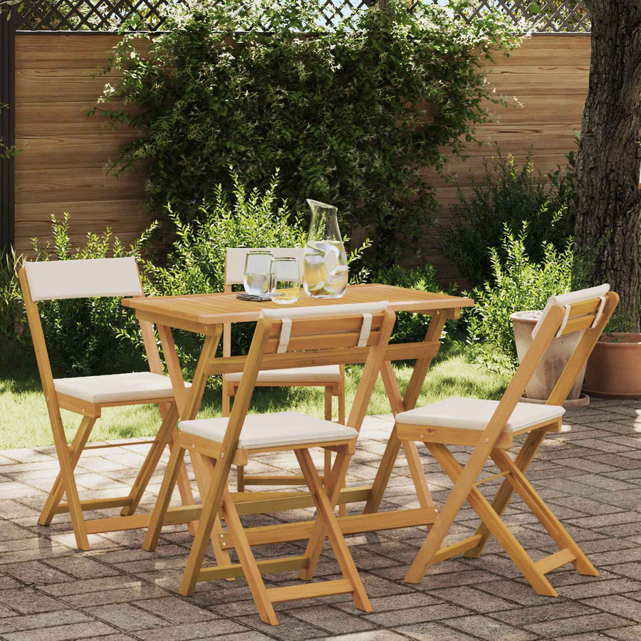 Bistrostoelen voor buiten 4 pcs Crèmewit 40 x 53 x 80 cm