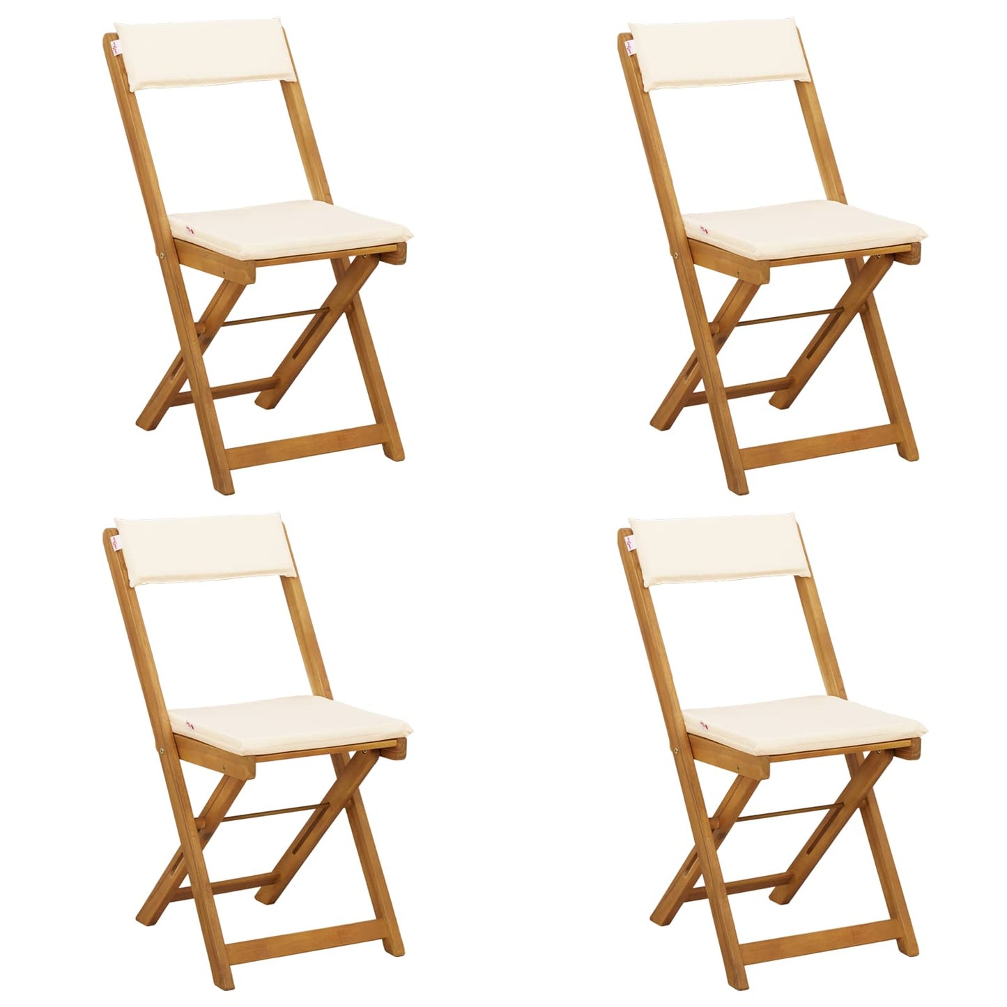 Bistrostoelen voor buiten 4 pcs Crèmewit 40 x 53 x 80 cm