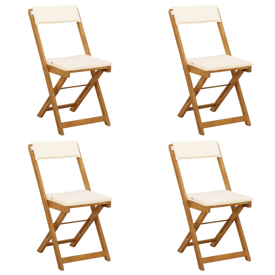 Bistrostoelen voor buiten 4 pcs Crèmewit 40 x 53 x 80 cm