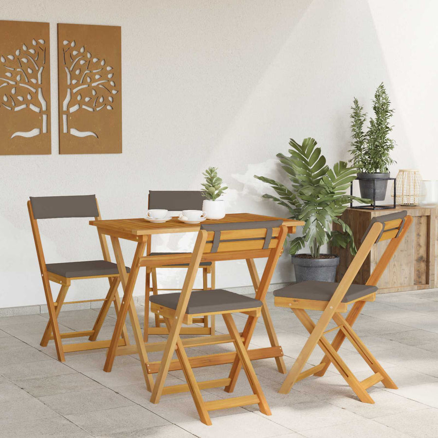 Bistrostoelen voor buiten 4 pcs Donkergrijs 40 x 53 x 80 cm