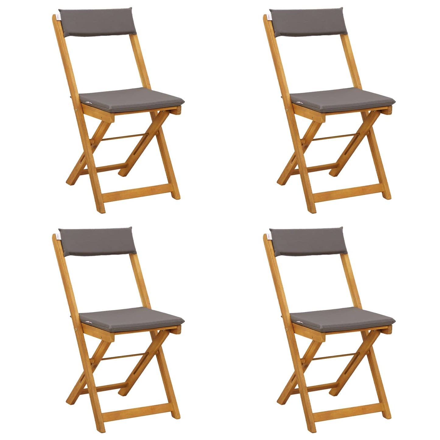Bistrostoelen voor buiten 4 pcs Donkergrijs 40 x 53 x 80 cm