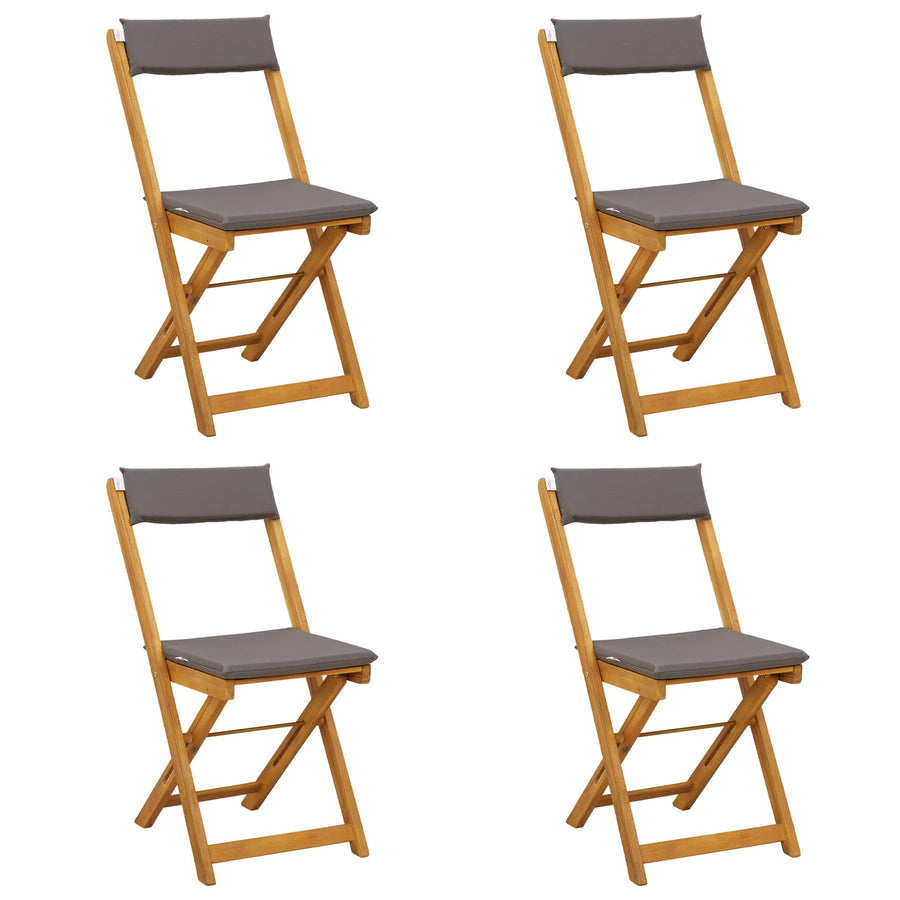 Bistrostoelen voor buiten 4 pcs Donkergrijs 40 x 53 x 80 cm