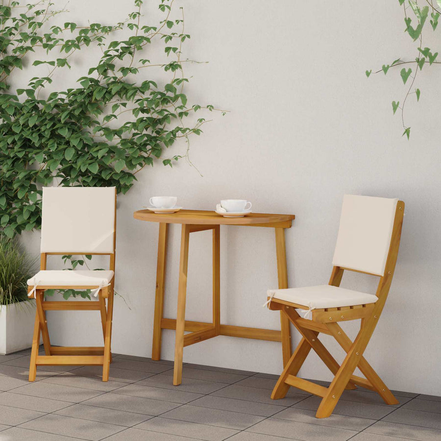 Bistrostoelen voor buiten 2 pcs Crèmewit 38 x 46 x 85 cm