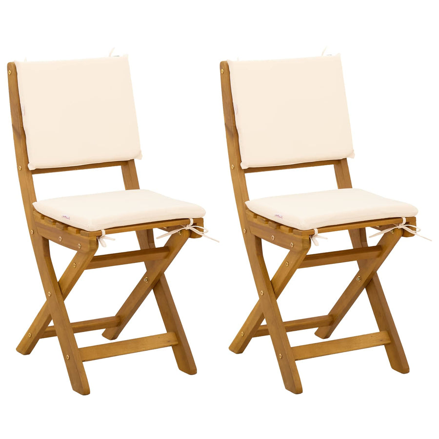 Bistrostoelen voor buiten 2 pcs Crèmewit 38 x 46 x 85 cm