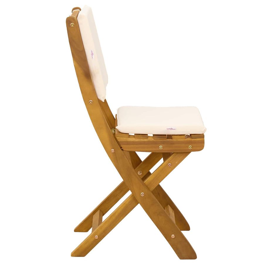 Bistrostoelen voor buiten 2 pcs Crèmewit 38 x 46 x 85 cm