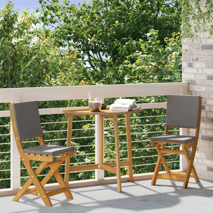 Bistrostoelen voor buiten 2 pcs Donkergrijs 38 x 46 x 85 cm