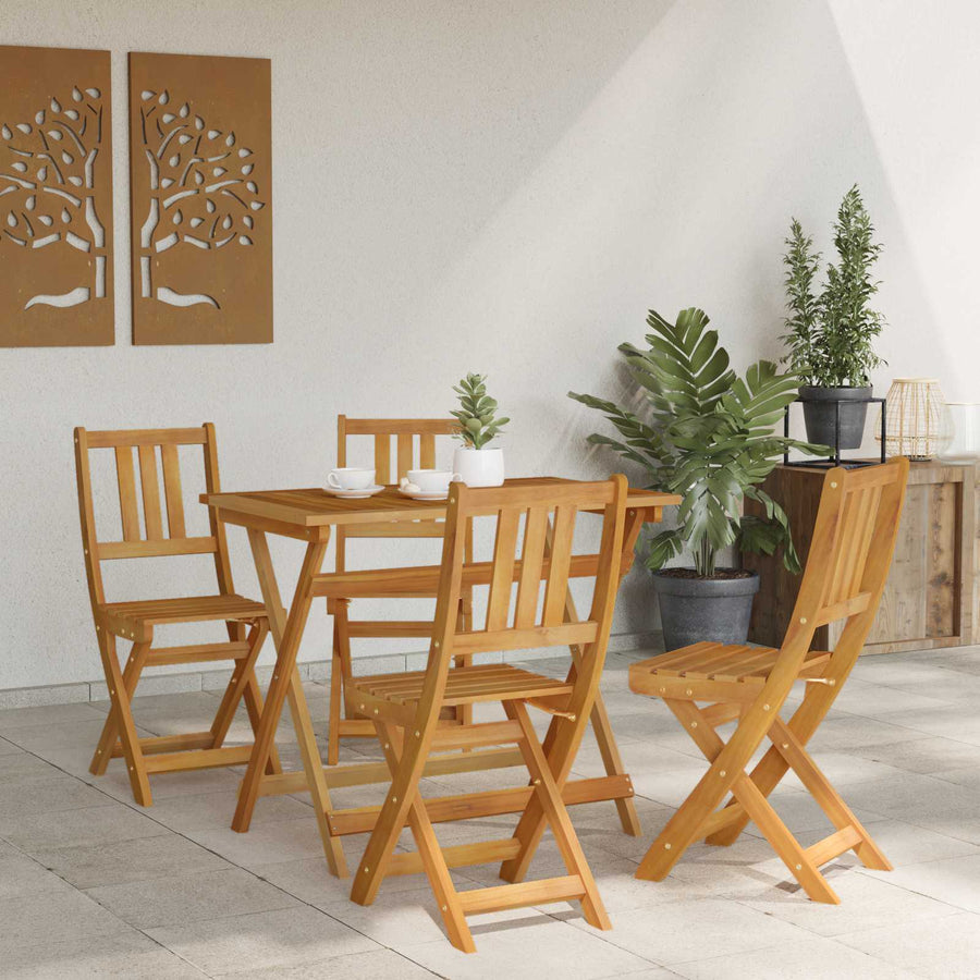 Bistrostoelen voor buiten 4 pcs Naturel 40 x 42 x 85 cm