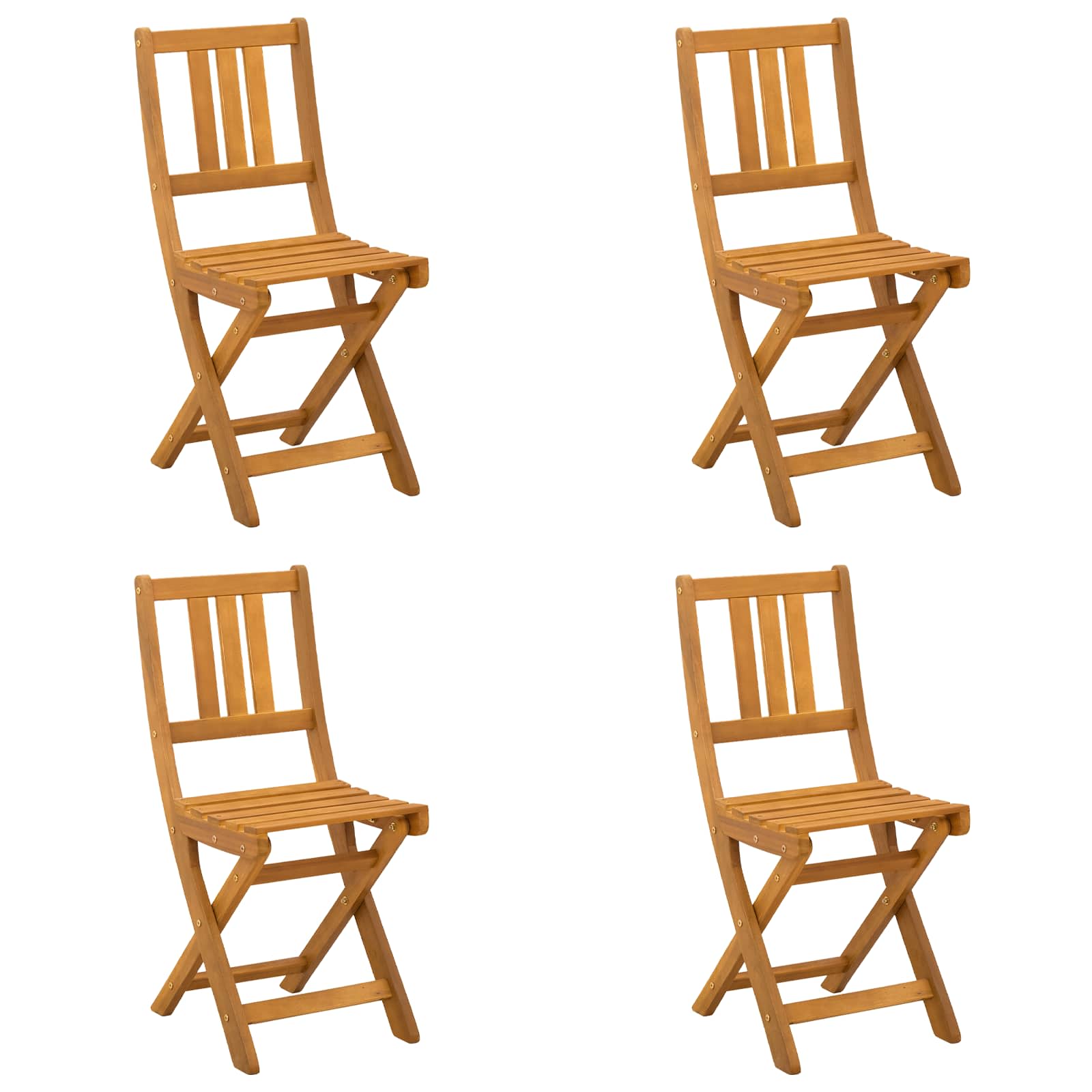 Bistrostoelen voor buiten 4 pcs Naturel 40 x 42 x 85 cm