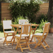 Bistrostoelen 4 stuks massief acaciahout crèmewit 36x46x85 cm
