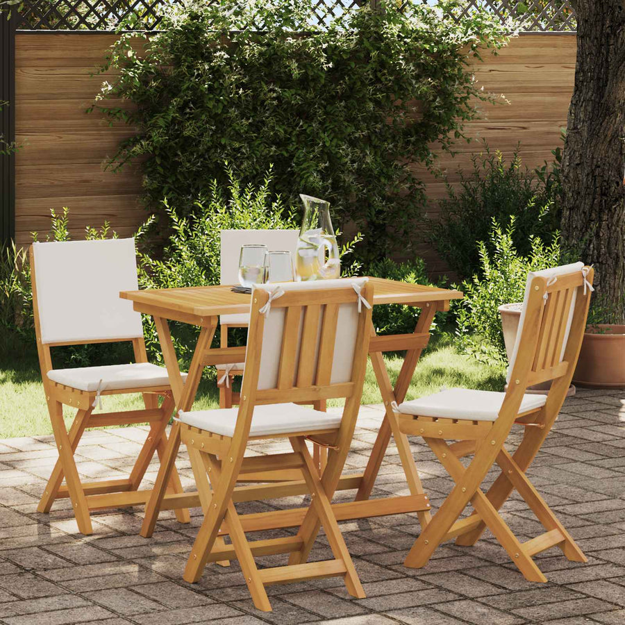 Bistrostoelen voor buiten 4 pcs Crèmewit 38 x 46 x 85 cm