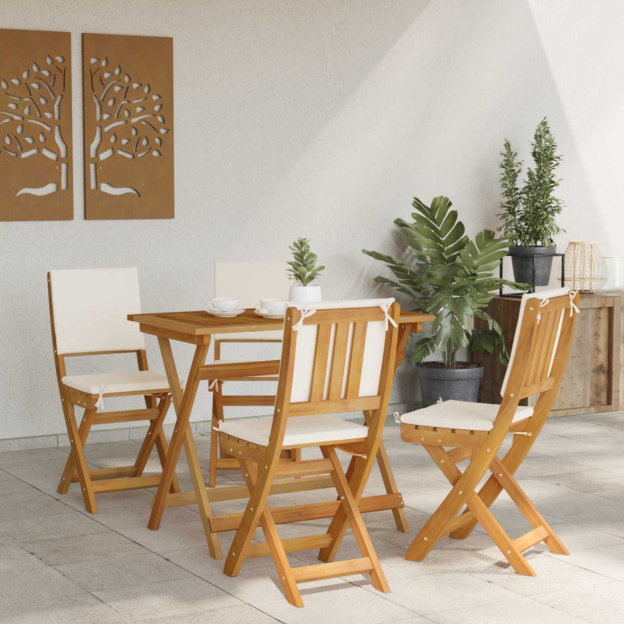 Bistrostoelen voor buiten 4 pcs Crèmewit 38 x 46 x 85 cm