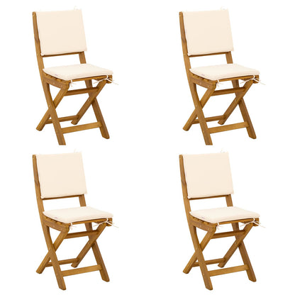 Bistrostoelen voor buiten 4 pcs Crèmewit 38 x 46 x 85 cm