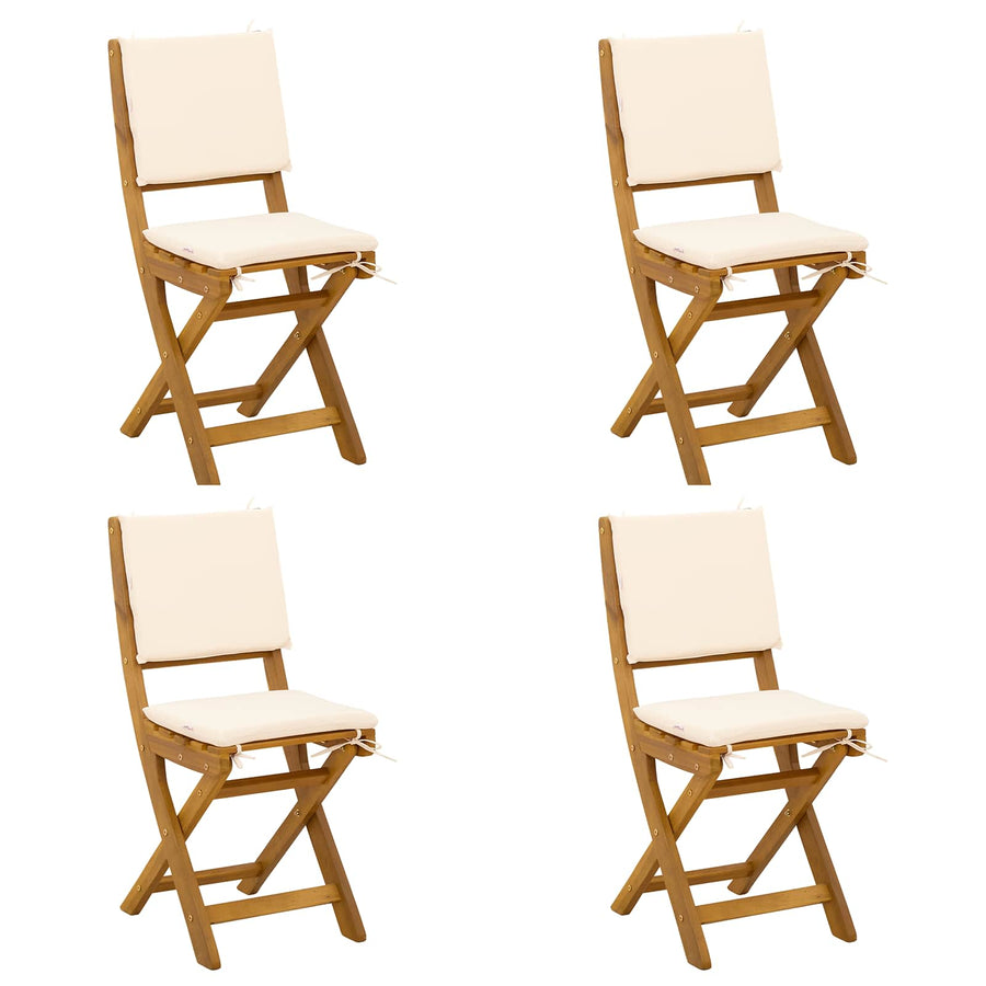 Bistrostoelen voor buiten 4 pcs Crèmewit 38 x 46 x 85 cm