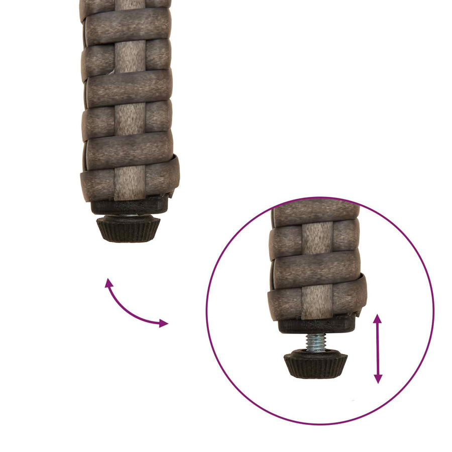 Tuinstoelen 4 pcs Grijs en Donkergrijs Poly rattan en acacia