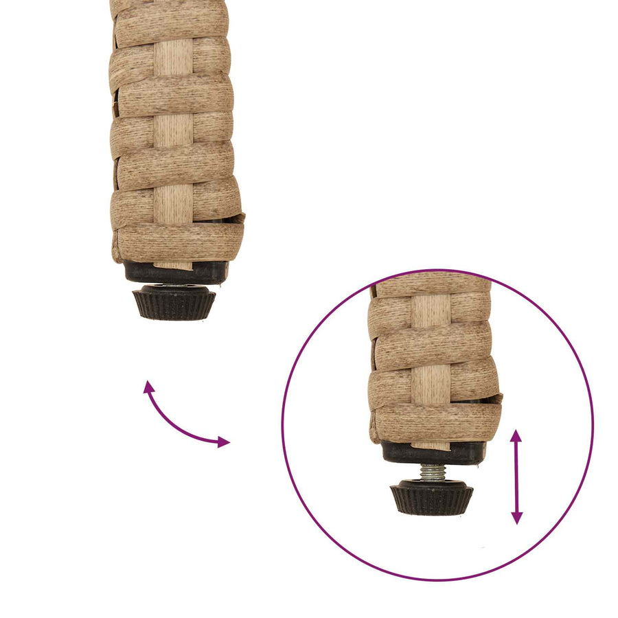 Tuinstoelen 4 pcs Beige en Crème Wit Poly rattan en acacia