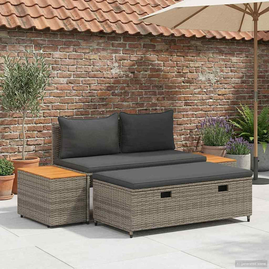 Buiten bankenset 4-Aantal zitplaatsen 4 pcs 55 x 30 x 39 cm