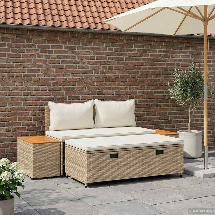 Buiten bankenset 4-Aantal zitplaatsen 4 pcs 55 x 30 x 39 cm