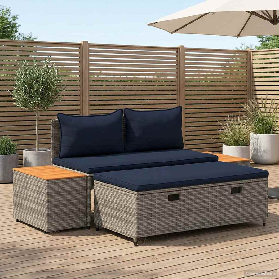 Buiten bankenset 4-Aantal zitplaatsen 4 pcs 55 x 30 x 39 cm