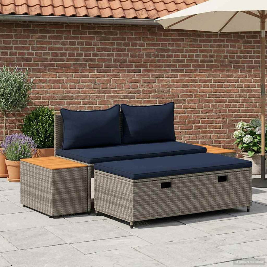 Buiten bankenset 4-Aantal zitplaatsen 4 pcs 55 x 30 x 39 cm