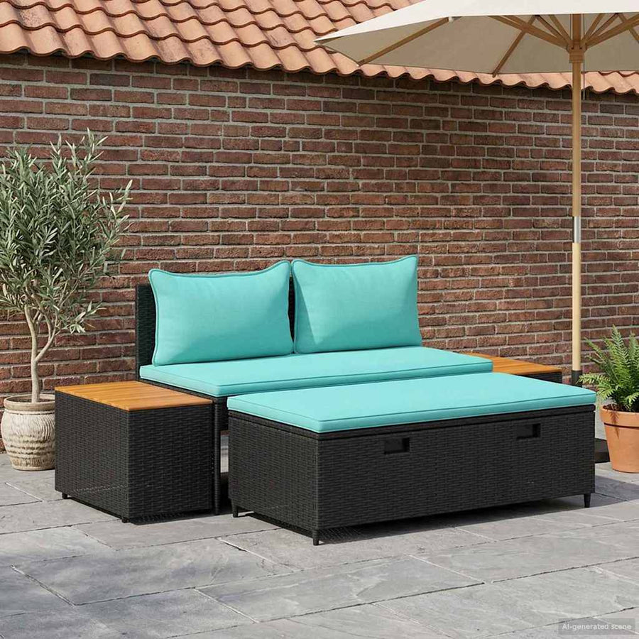 Buiten bankenset 4-Aantal zitplaatsen 4 pcs 55 x 30 x 39 cm