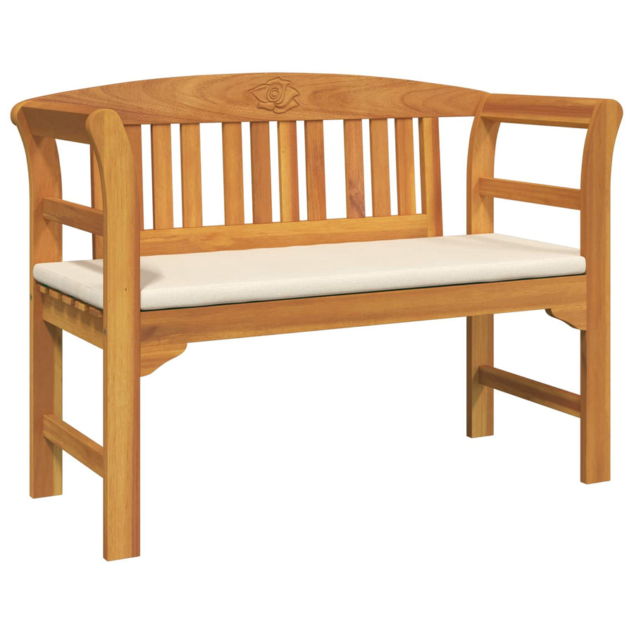 Bank met kussen Natuurlijke Olie Afwerking 114 x 46 x 82,5 cm