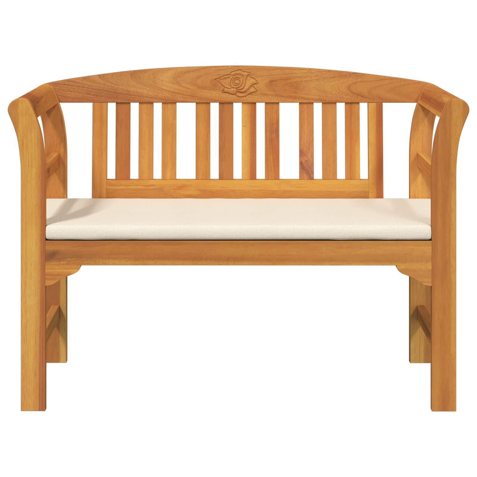 Bank met kussen Natuurlijke Olie Afwerking 114 x 46 x 82,5 cm
