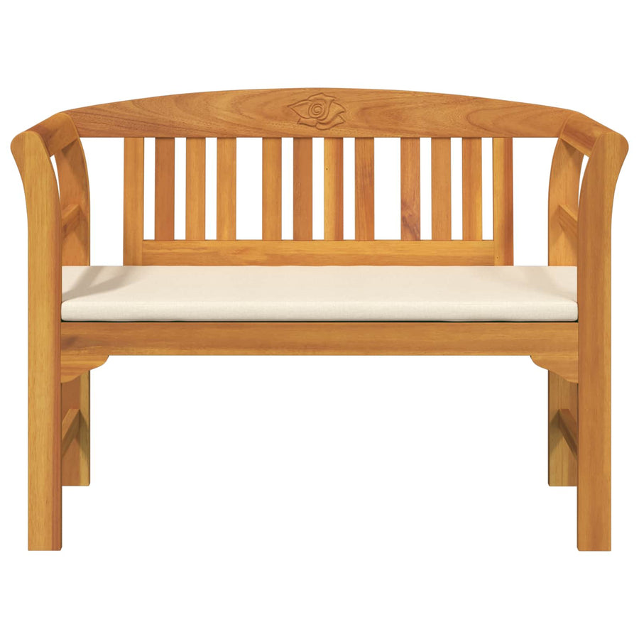 Bank met kussen Natuurlijke Olie Afwerking 114 x 46 x 82,5 cm