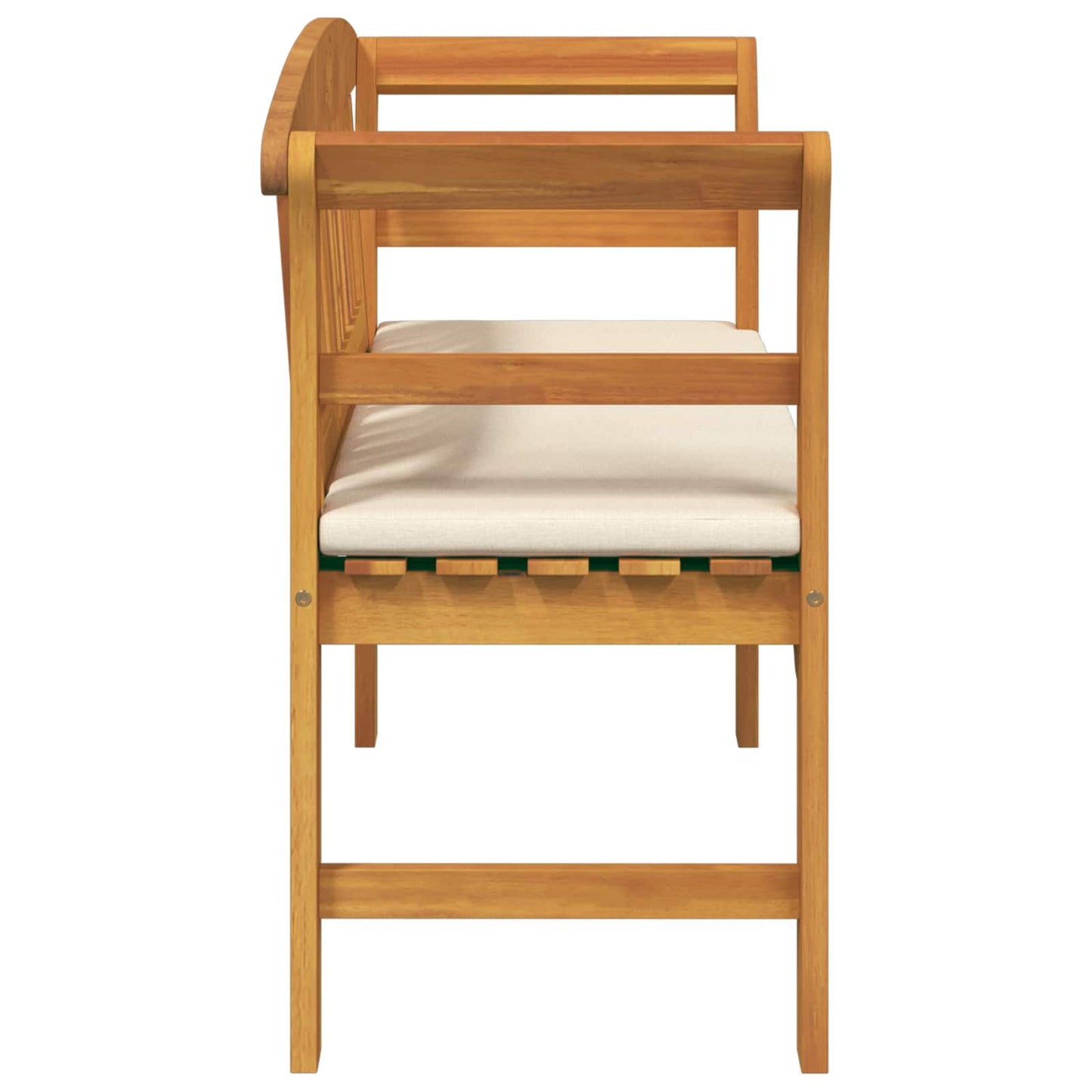 Bank met kussen Natuurlijke Olie Afwerking 114 x 46 x 82,5 cm