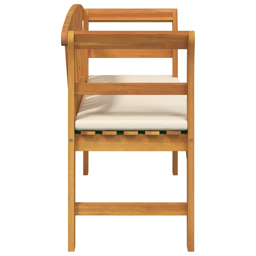 Bank met kussen Natuurlijke Olie Afwerking 114 x 46 x 82,5 cm