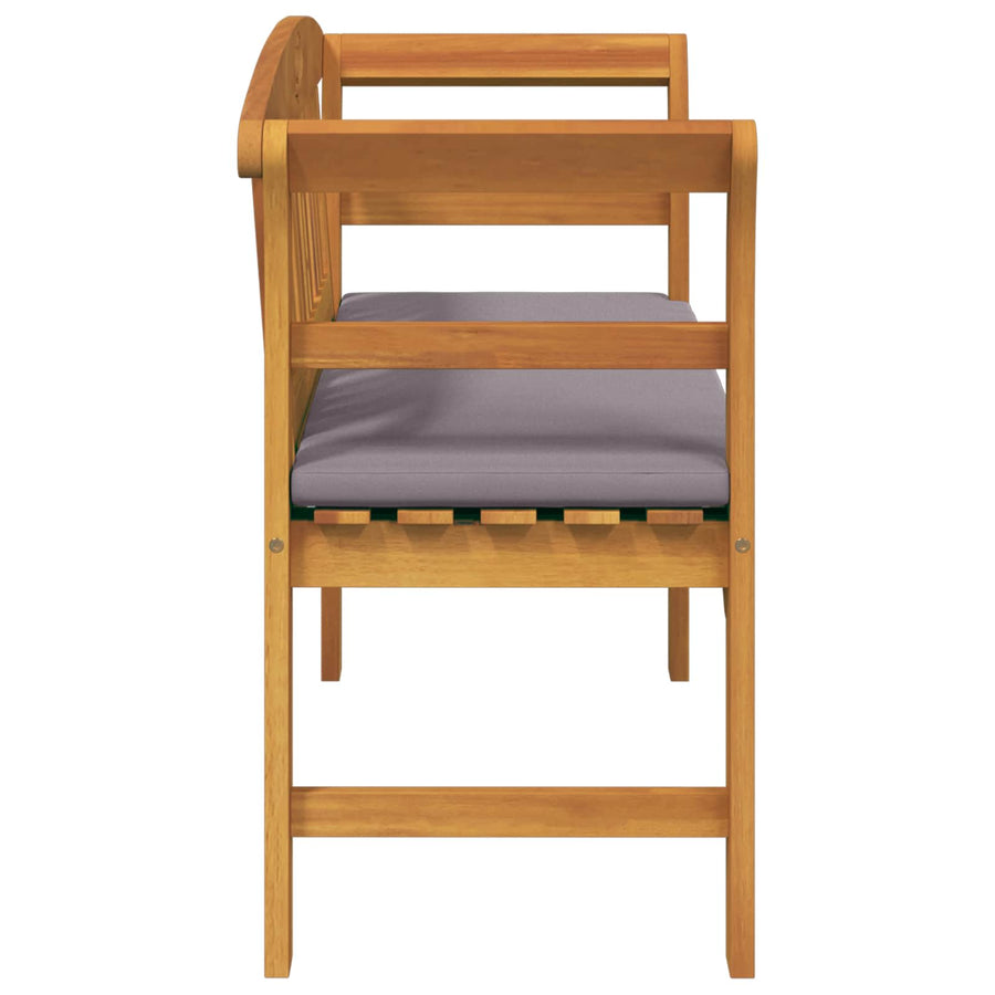 Bank met kussen Natuurlijke Olie Afwerking 114 x 46 x 82,5 cm