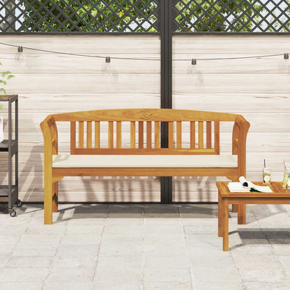 Bank met kussen Natuurlijke Olie Afwerking 157 x 46 x 82,5 cm