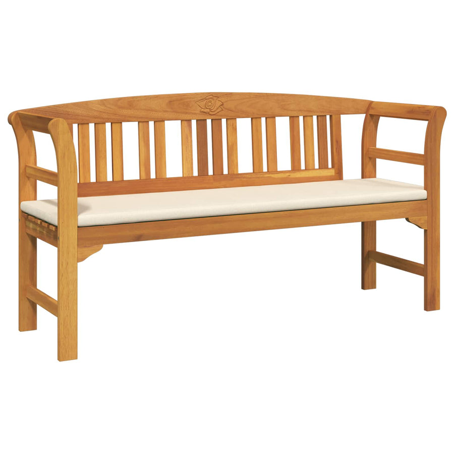 Bank met kussen Natuurlijke Olie Afwerking 157 x 46 x 82,5 cm