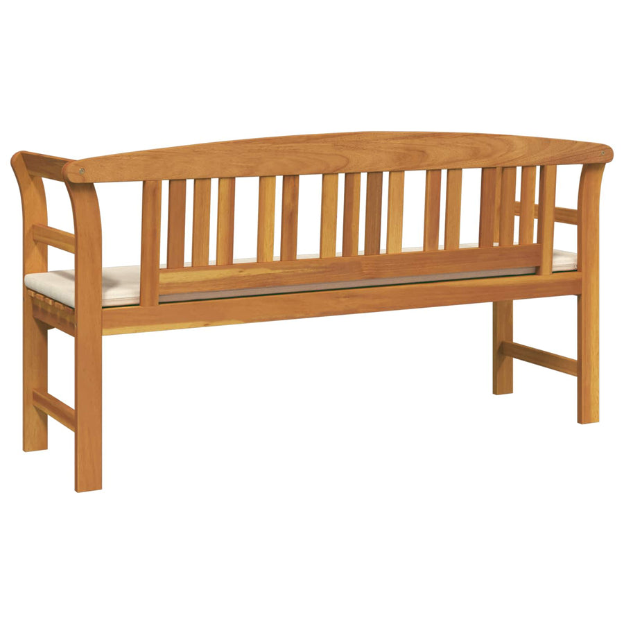 Bank met kussen Natuurlijke Olie Afwerking 157 x 46 x 82,5 cm