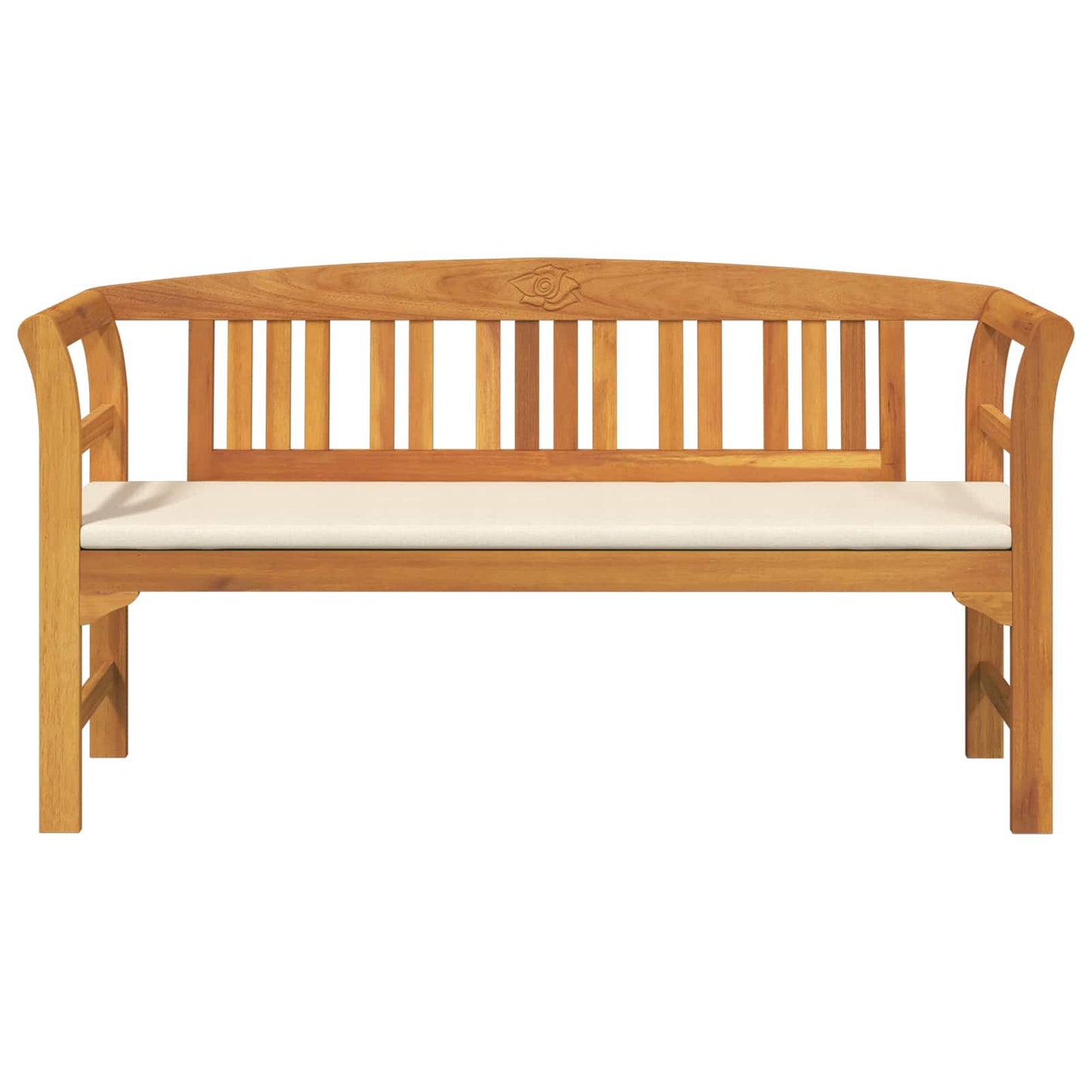 Bank met kussen Natuurlijke Olie Afwerking 157 x 46 x 82,5 cm