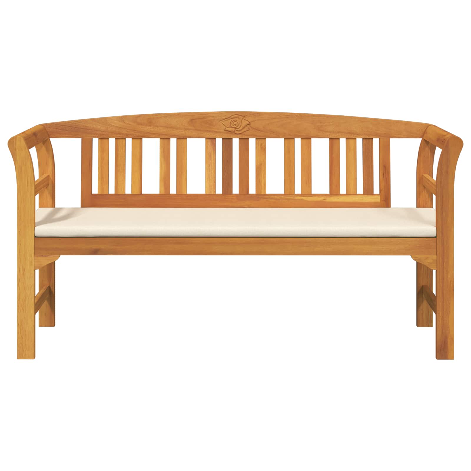 Bank met kussen Natuurlijke Olie Afwerking 157 x 46 x 82,5 cm