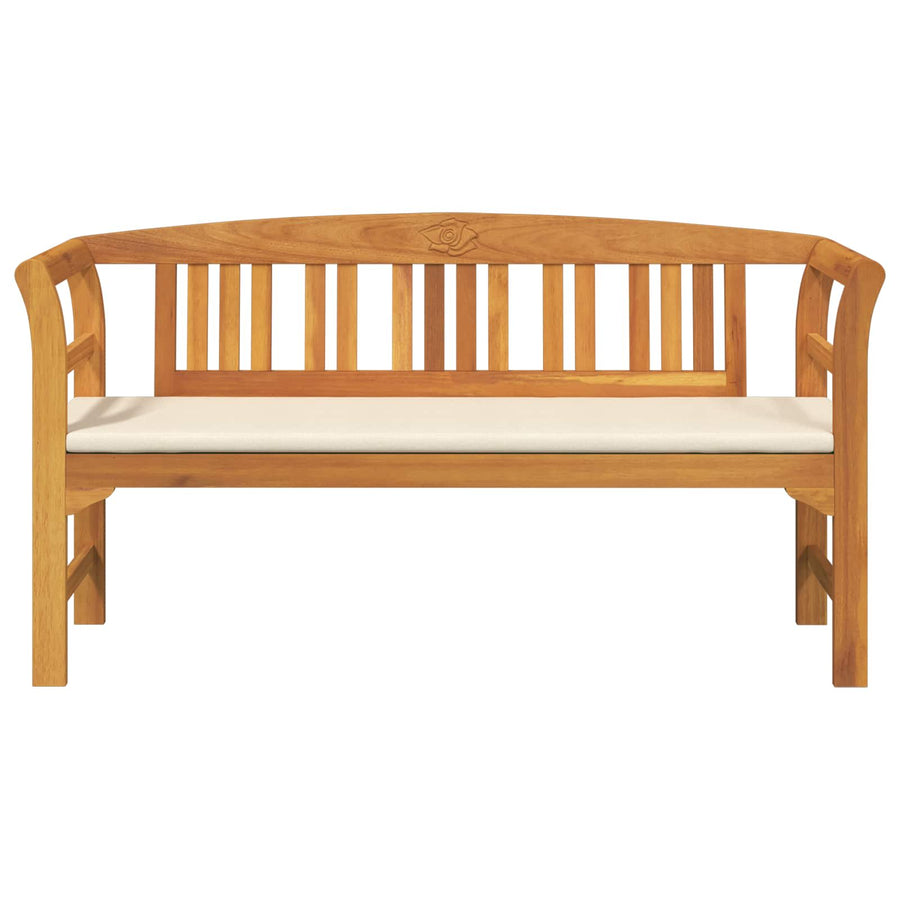 Bank met kussen Natuurlijke Olie Afwerking 157 x 46 x 82,5 cm