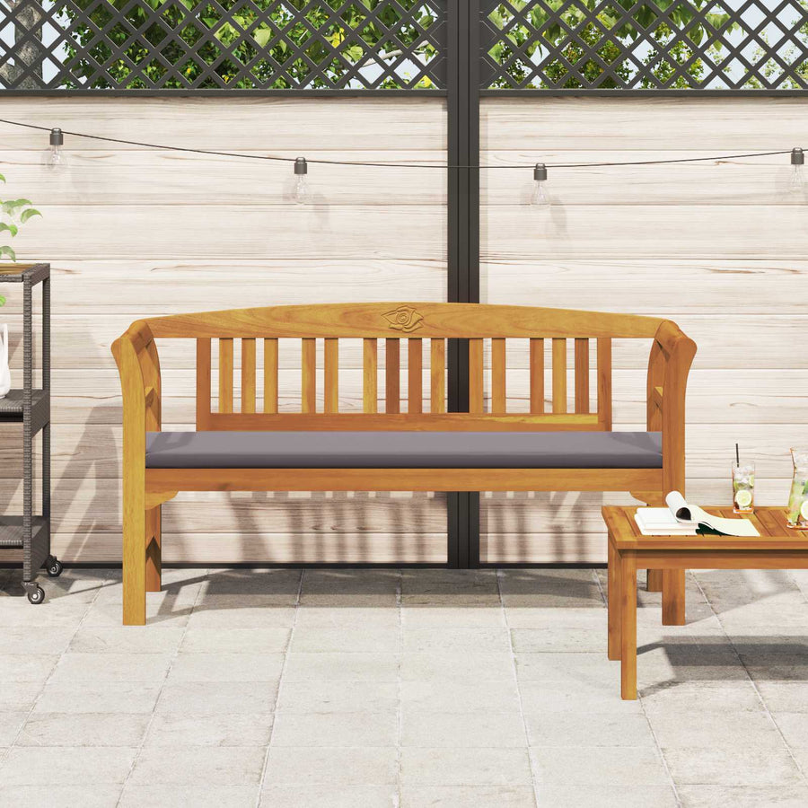 Bank met kussen Natuurlijke Olie Afwerking 157 x 46 x 82,5 cm