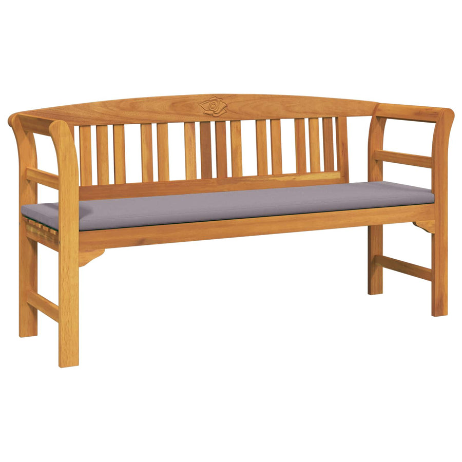 Bank met kussen Natuurlijke Olie Afwerking 157 x 46 x 82,5 cm