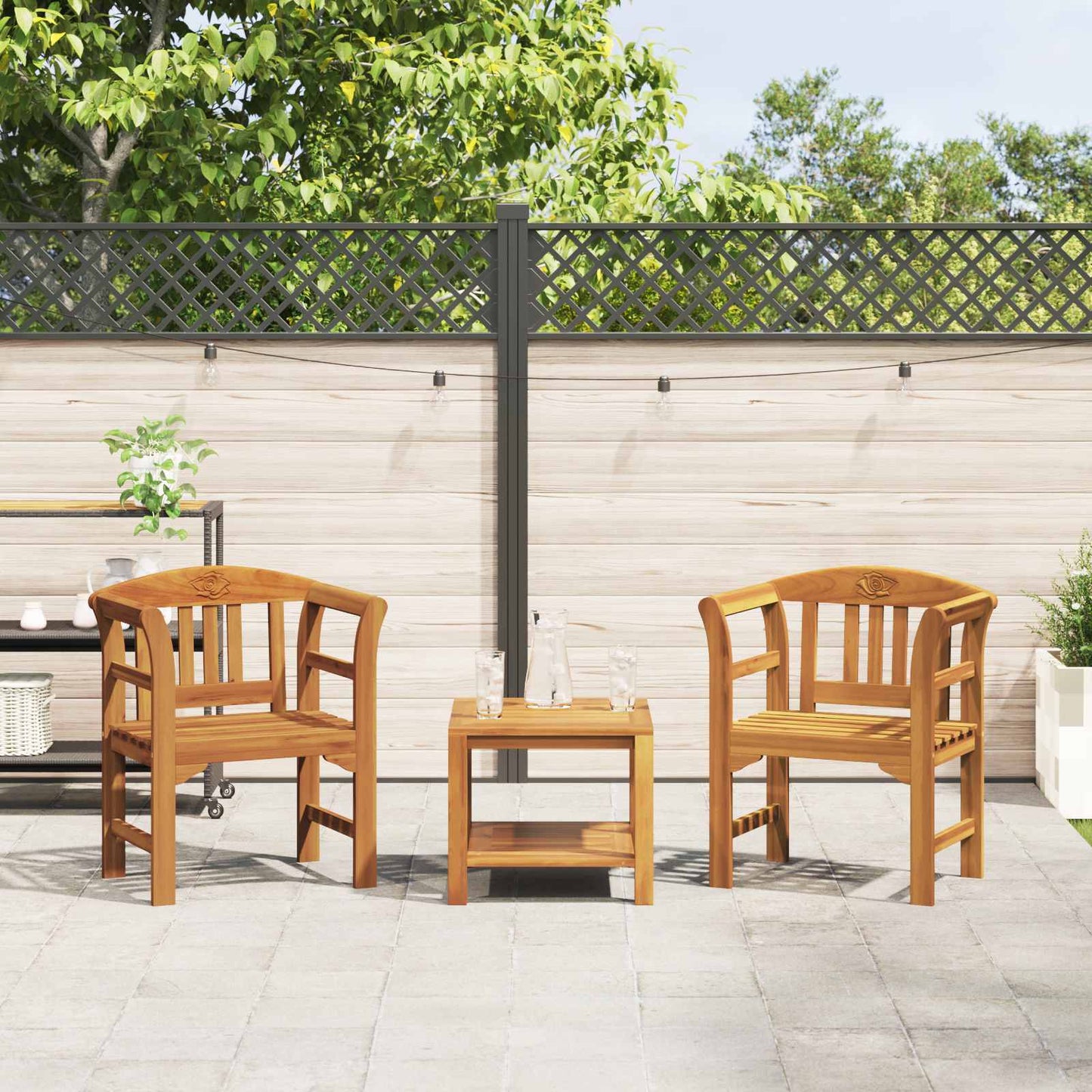 Bank met kussen Natuurlijke Olie Afwerking 68,5 x 46 x 82,5 cm