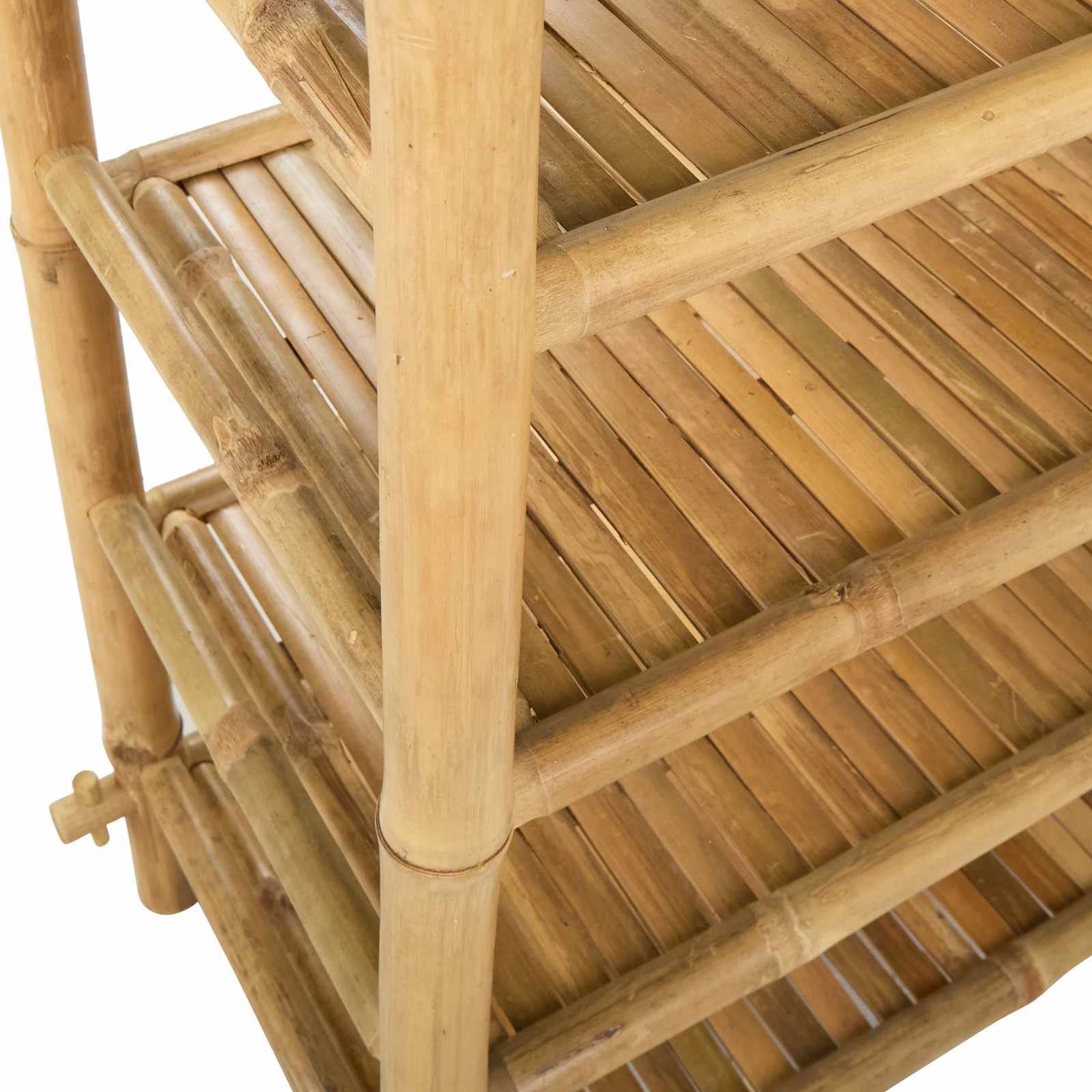 Schoenenrek met plank Naturel 4-laags Bamboe