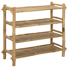 Schoenenrek met plank Naturel 4-laags Bamboe