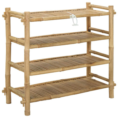 Schoenenrek met plank Naturel 4-laags Bamboe